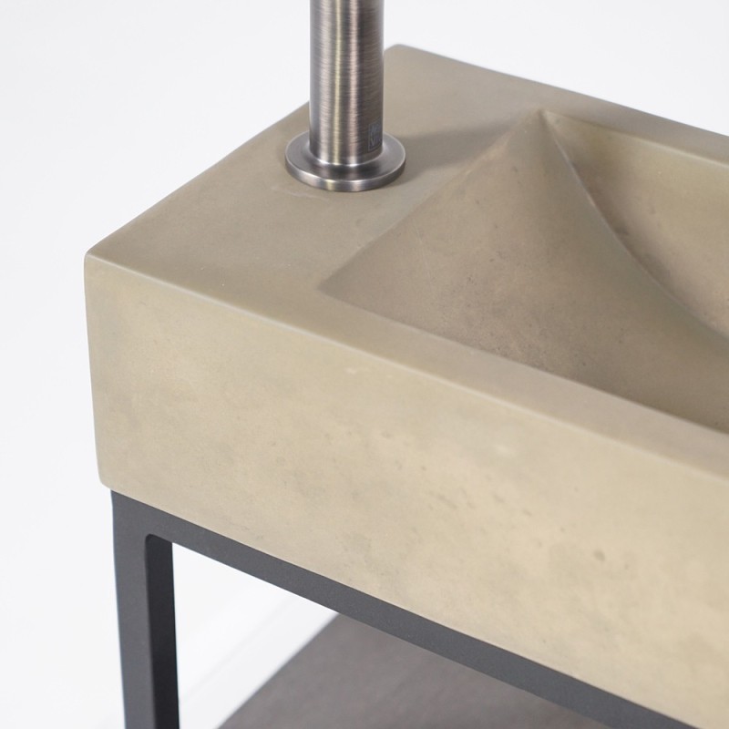 Lave-mains avec porte-serviette et vasque en béton - Core