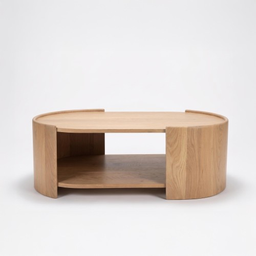 Table basse design en bois massif de chêne - Lago