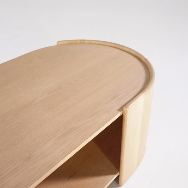 Table basse design en bois massif de chêne - Lago