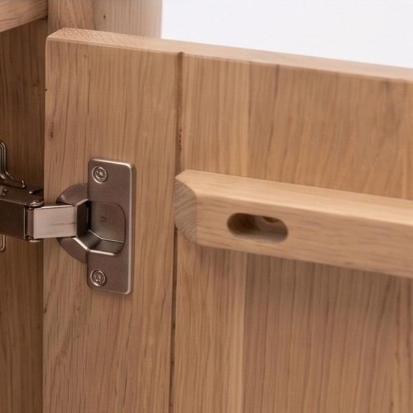 Meuble TV en bois de chêne massif 165 cm - Lago