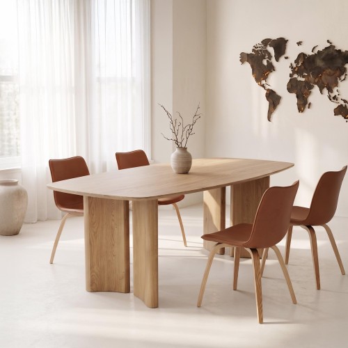 Table pour salle à manger en bois de chêne massif 200 cm - Lago
