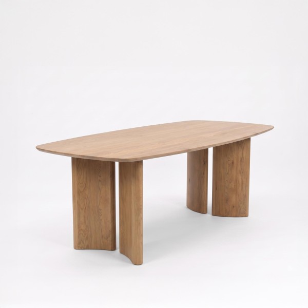 Table pour salle à manger en bois de chêne massif 200 cm - Lago