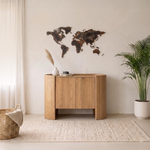Buffet en bois de chêne massif 2 portes 110 cm - Lago