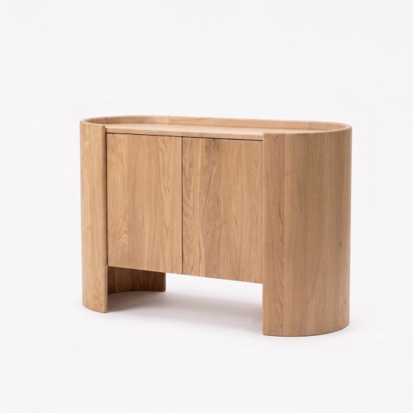 Buffet en bois de chêne massif 2 portes 110 cm - Lago