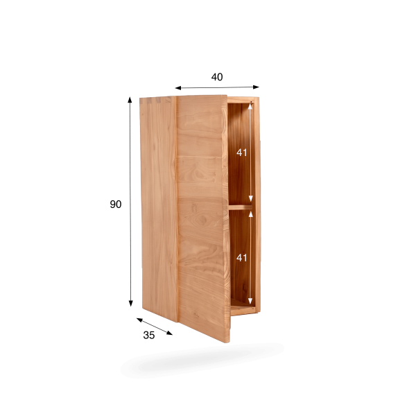 Colonne de salle de bain en bois massif H90 cm - Trinity