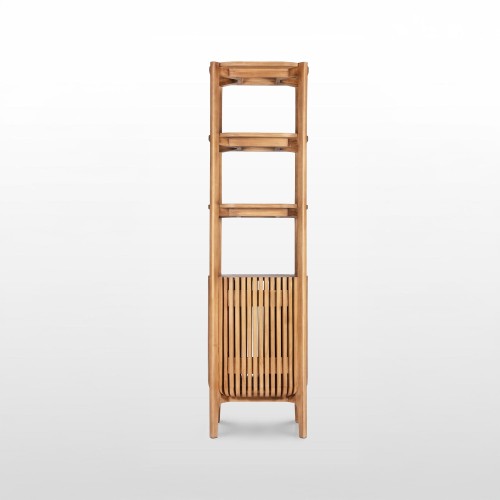Colonne de salle de bain en bois massif de teck - Avani
