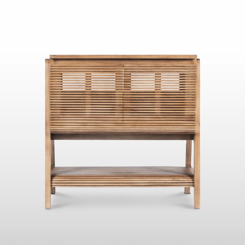 Meuble de salle de bain en bois massif de teck 80 cm - Anika