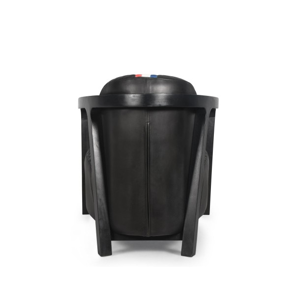 Fauteuil club en cuir véritable - Racing design