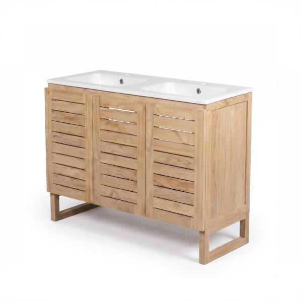 Meuble de salle de bain en bois massif de teck 120 cm - Mentari
