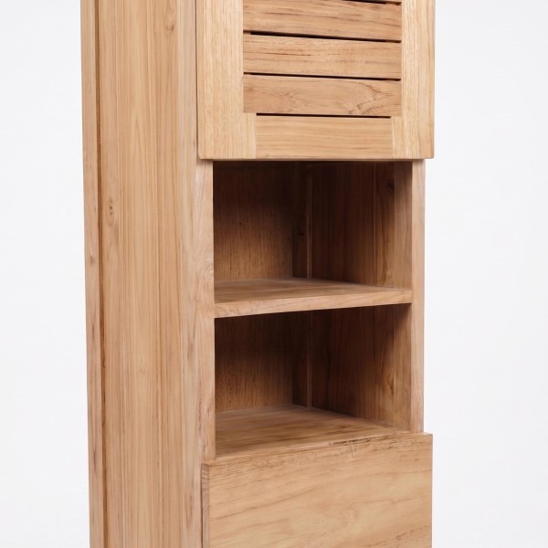 Colonne de rangement pour salle de bain en bois massif - Mentari