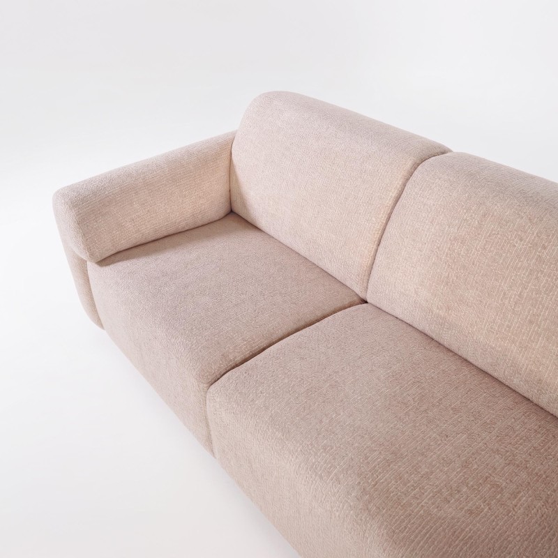 Canapé d'angle 5 places en tissu avec méridienne droite - Viana