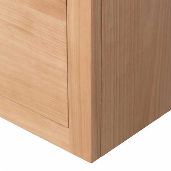 Meuble de salle de bain simple vasque en bois massif - Sylva