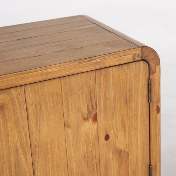 Meuble TV en bois massif naturel de pin 200 cm - Valdora