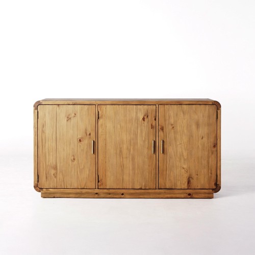 Bahut en bois massif naturel de pin 160 cm - Valdora