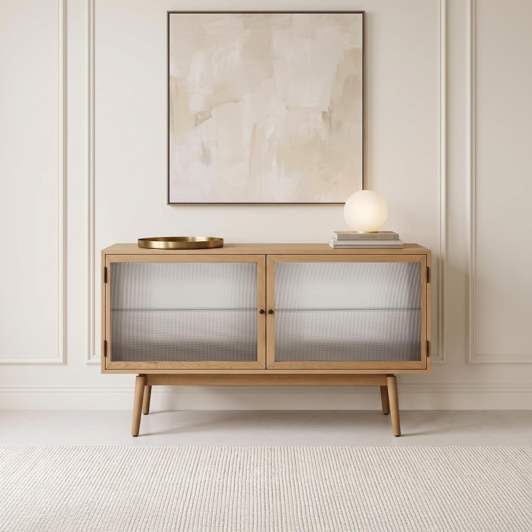 Buffet de salle à manger en bois de chêne 130 cm - Elin