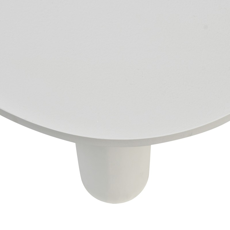 Table basse design blanche en marbre composite - Arco