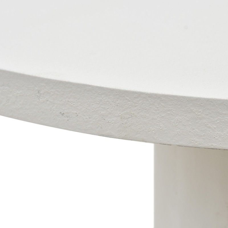 Table basse design blanche en marbre composite - Arco