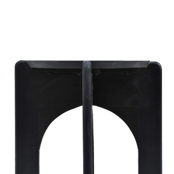 Table d'appoint ronde et noire en bois massif - Stellan