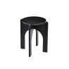 Table d'appoint ronde et noire en bois massif - Stellan
