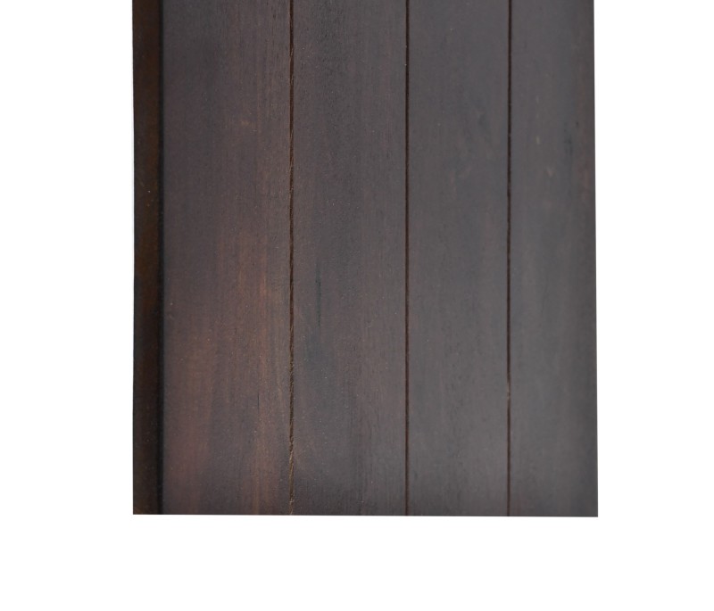 Lot de 2 tables basses gigognes en bois massif foncé - Isak