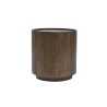 Table d'appoint ronde en bois massif brun foncé - Toril