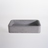 Vasque de salle de bain rectangulaire en terrazzo gris 50 x 30 cm - Nohea