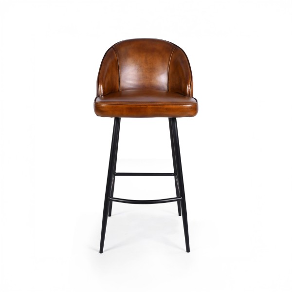 Chaise de bar en cuir Ritz