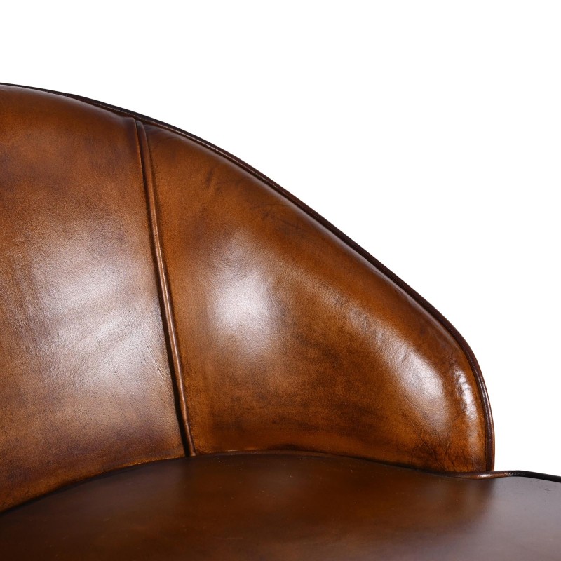 Chaise de bar en cuir Ritz
