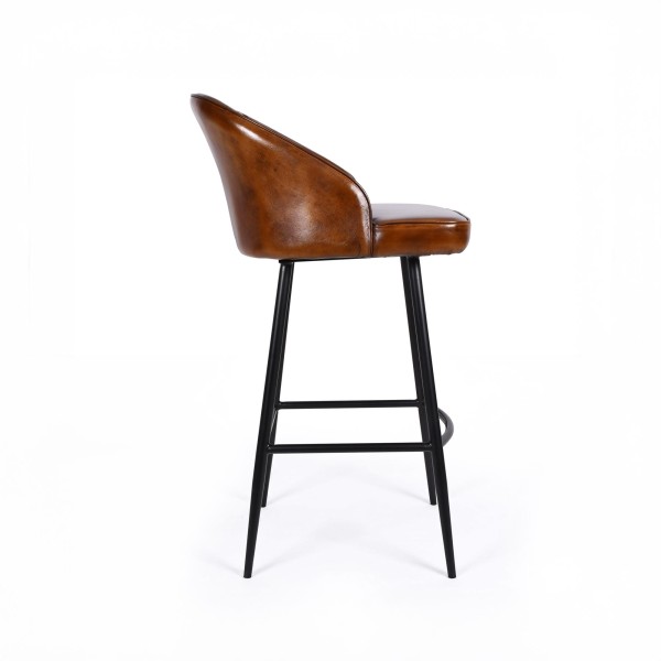 Chaise de bar en cuir Ritz