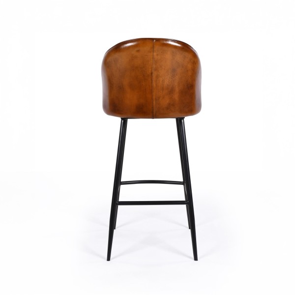 Chaise de bar en cuir Ritz