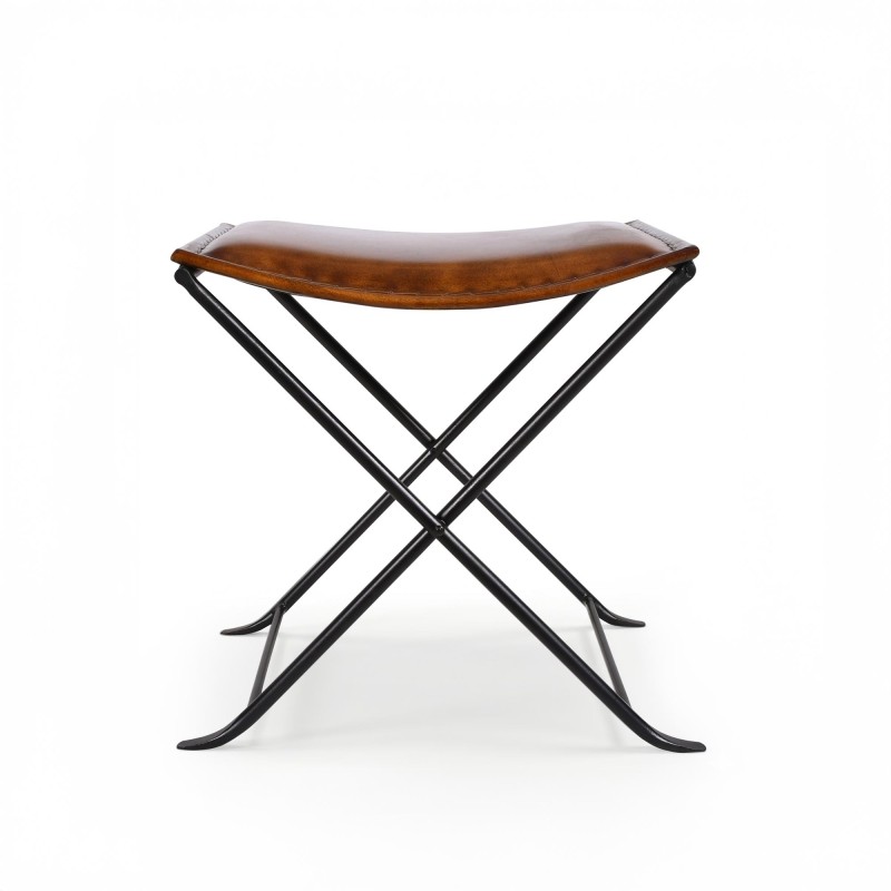 Tabouret d’appoint pliant en cuir vintage - Smart
