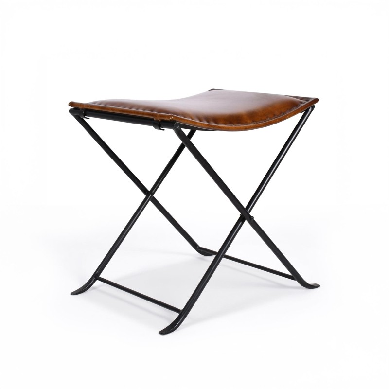 Tabouret d’appoint pliant en cuir vintage - Smart