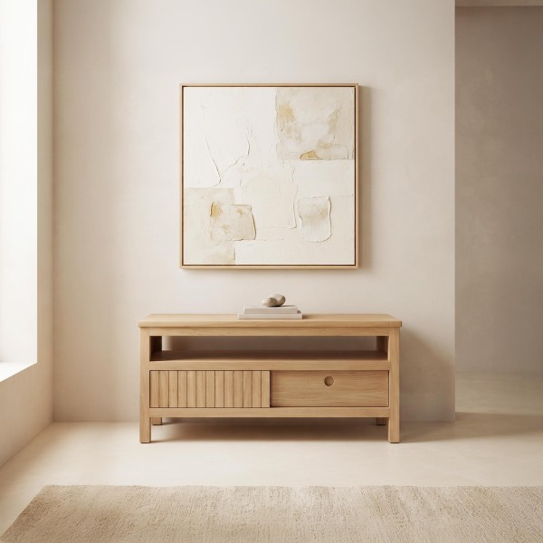 Meuble TV en bois massif 100 cm - Rohini