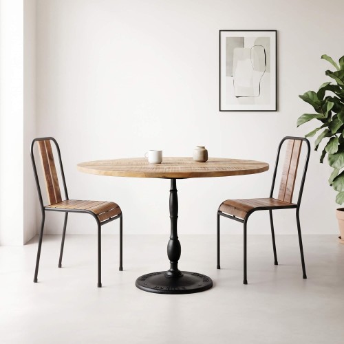 Table ronde industrielle bistrot