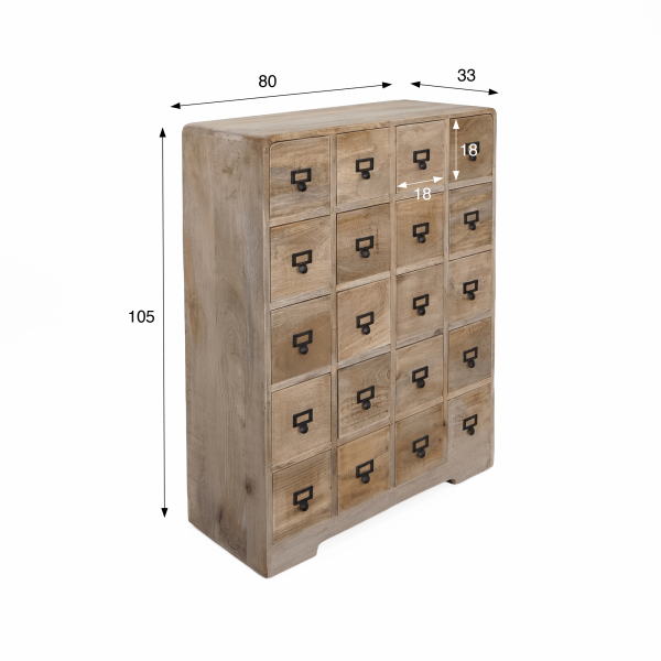 Meuble de rangement en bois massif à tiroirs