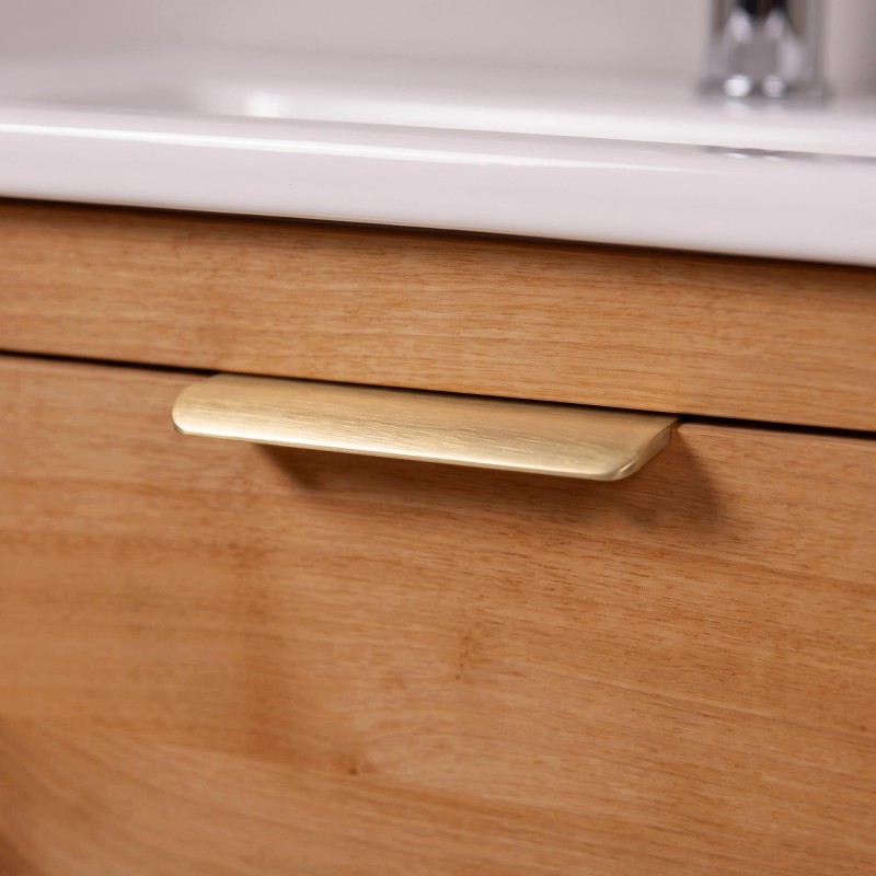Meuble de salle de bain double vasque en bois massif de teck - Sylva