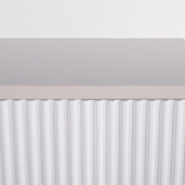 Meuble sous vasque suspendu blanc avec plan en céramique 90 cm - Olivine