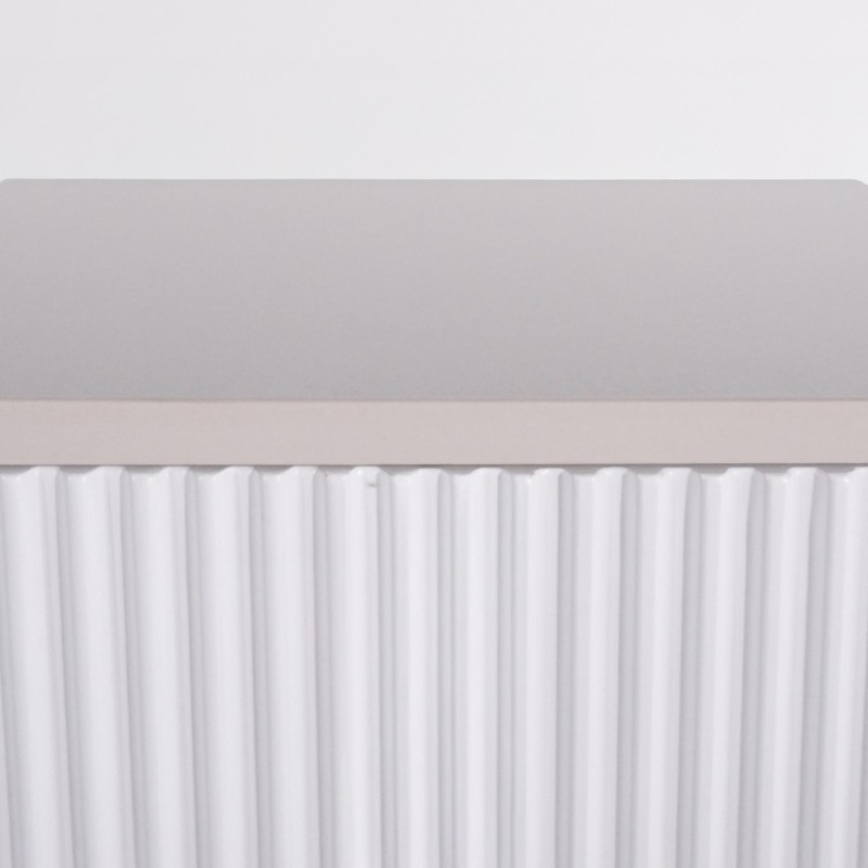 Meuble sous vasque suspendu blanc avec plan en céramique 90 cm - Olivine
