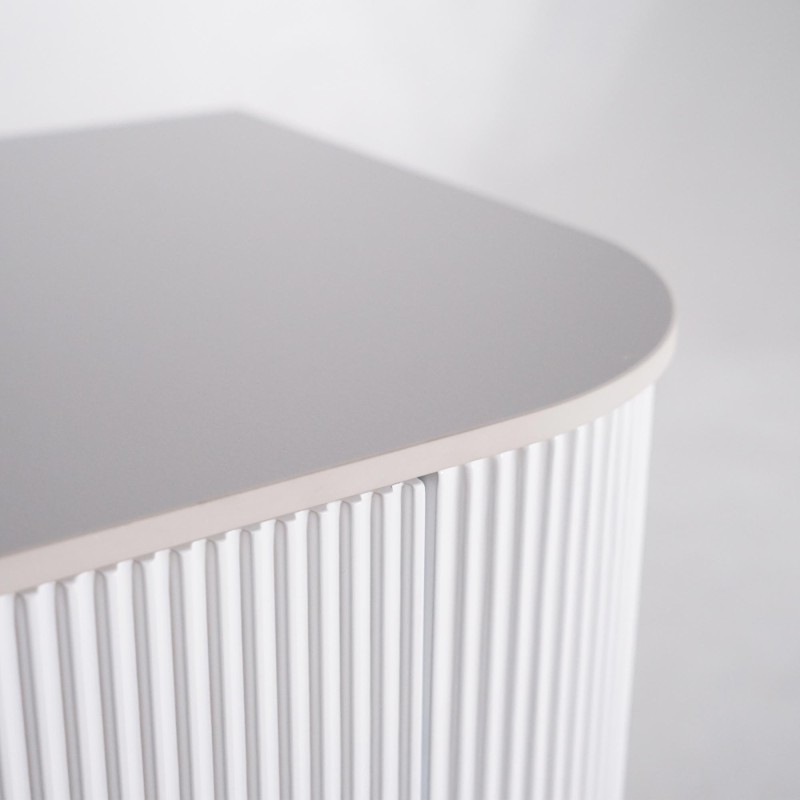 Meuble sous vasque suspendu blanc avec plan en céramique 150 cm - Olivine