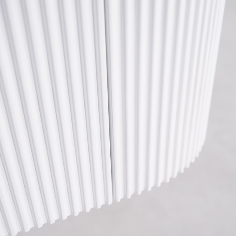 Meuble sous vasque suspendu blanc avec plan en céramique 150 cm - Olivine