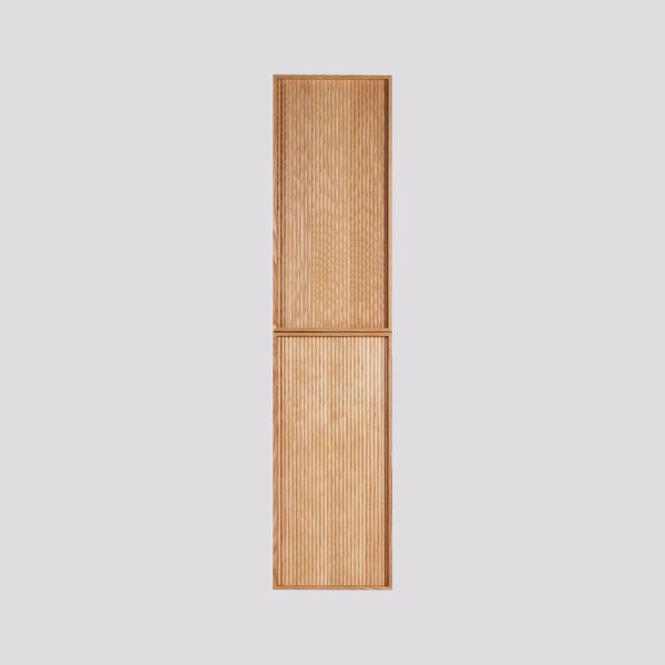 Colonne de salle de bain suspendue en noyer blond 160 cm - Carnelian