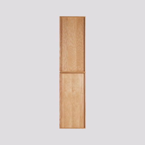 Colonne de salle de bain suspendue en noyer blond 160 cm - Carnelian