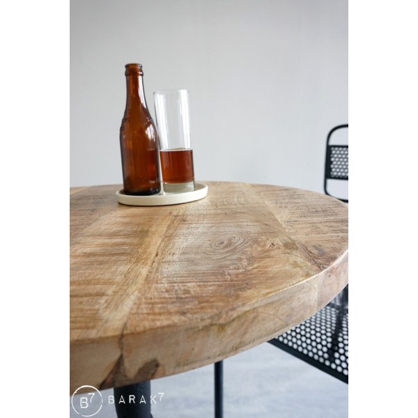 Table ronde industrielle bistrot 60 cm