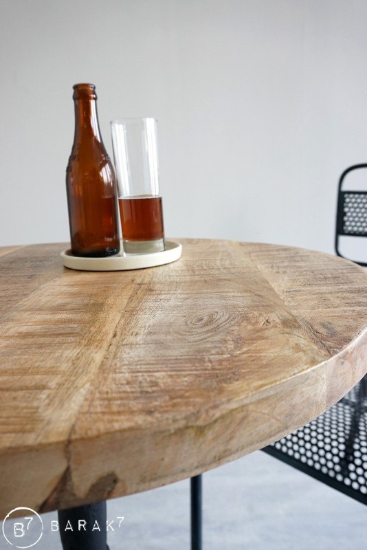 Table restaurant ronde industrielle bistrot 60 cm