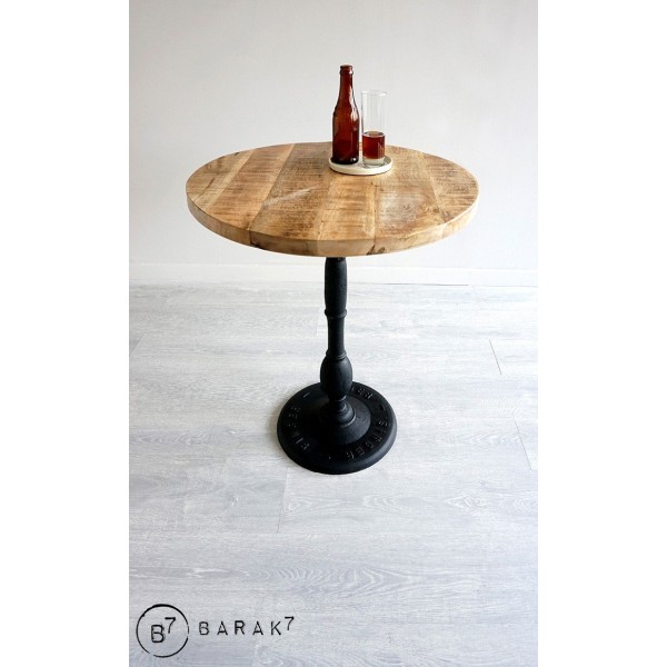 Table ronde industrielle bistrot 60 cm