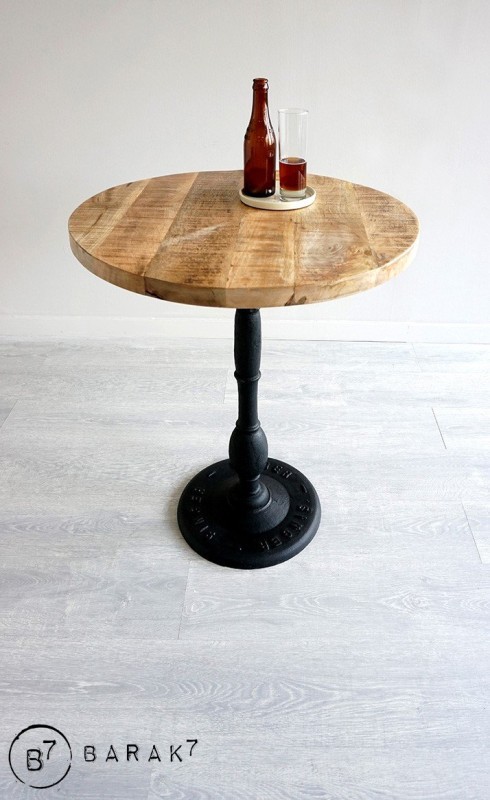 Table restaurant ronde industrielle bistrot 60 cm
