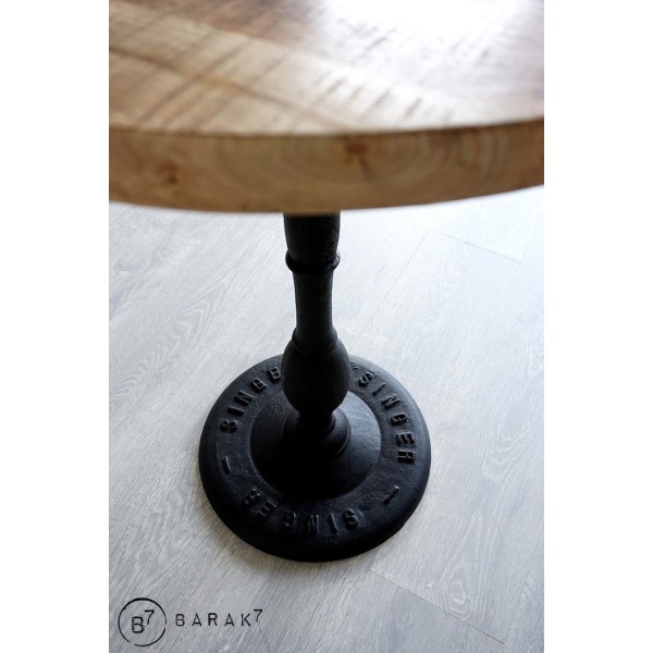 Table ronde industrielle bistrot 60 cm