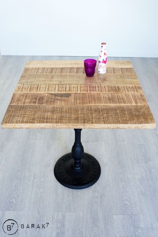 Table restaurant bistrot carrée 70 cm