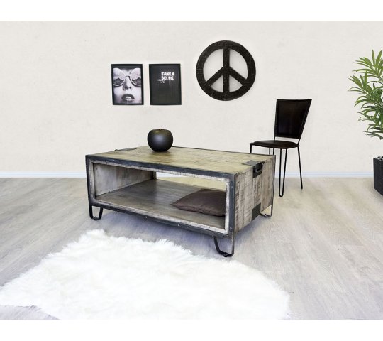 Table basse industrielle chic grey