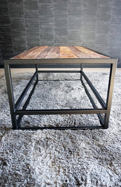 Table basse bois et métal Recycled